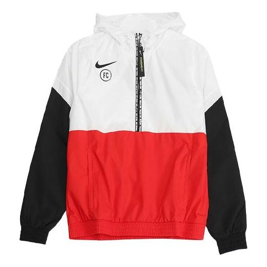 Nike hooded Half Zipper Splicing Pullover Sports Jacket Multicolor CD0559-100