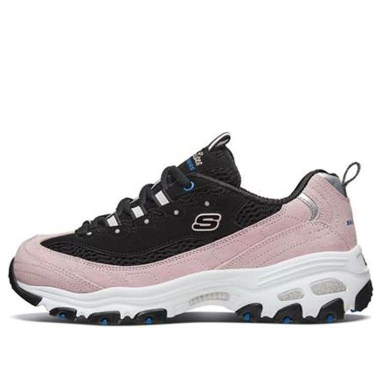 (WMNS) Skechers D'lites 1.0 Sports Shoes Black/Pink 13171-BKPK