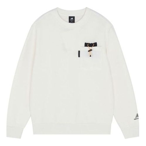 New Balance Logo Print Sweatshirt 'White' AMT13388-IV