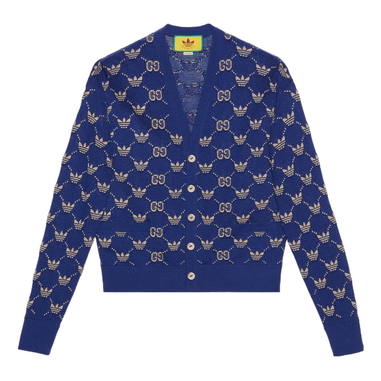Gucci x adidas GG Trefoil Cardigan 'Blue' 700474-XKCD0-4753