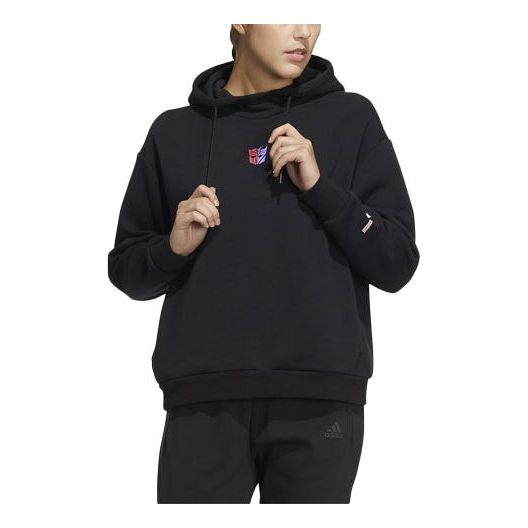 (WMNS) adidas x Transformers Crossover Sports Hoodie Black HM7459