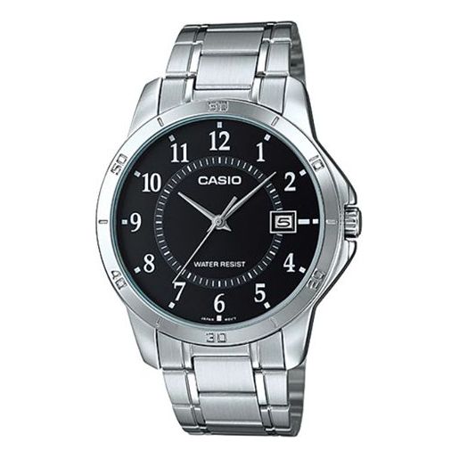 Casio Dress Analog Watch 'Black Silver Metallic' MTP-V004D-1B