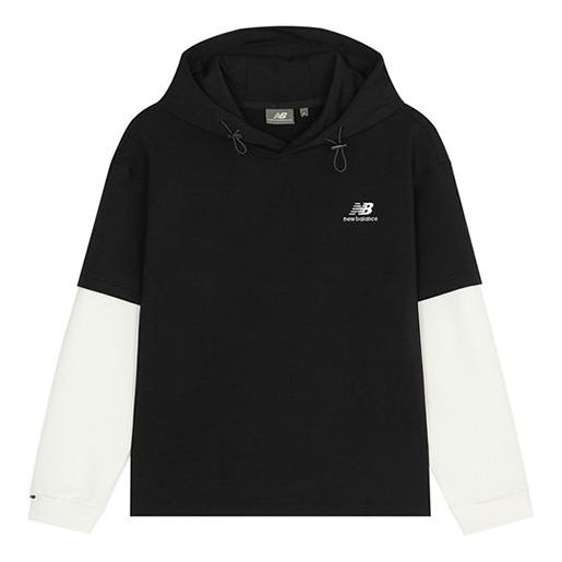 New Balance Logo Hoodie 'Black White' 5CC39543-BK