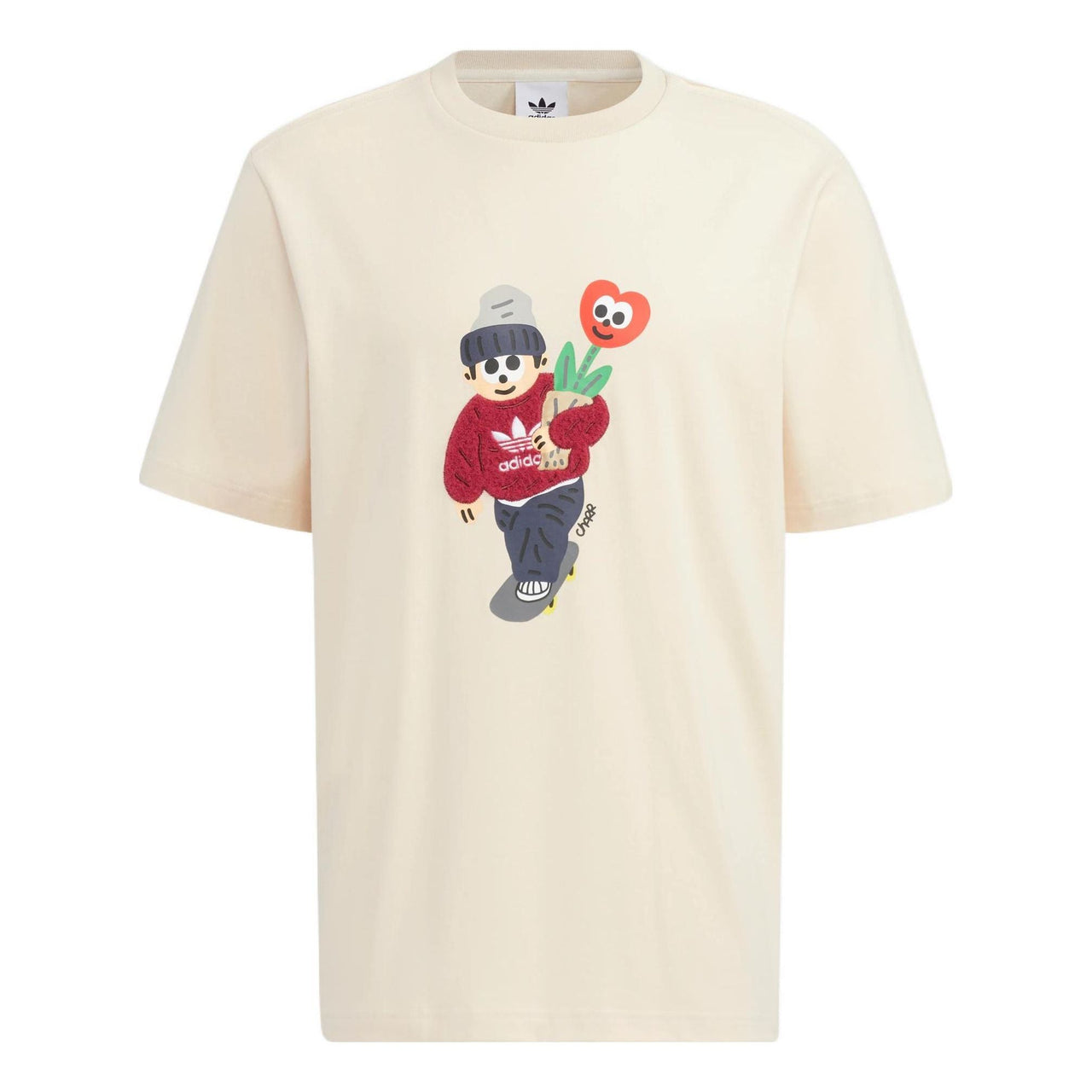 adidas Originals x Charr Morita Crossover Valentine's Day Tee 'Cream White' HR3474