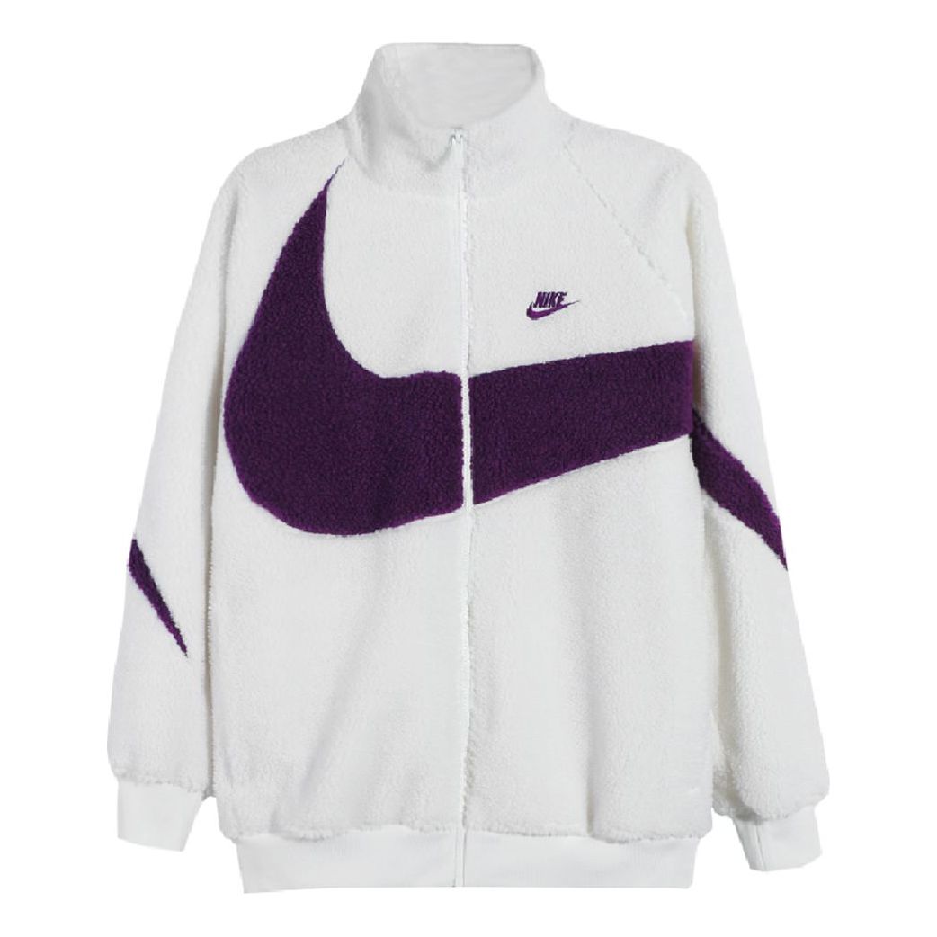 Nike Big Logo Lamb Velvet Jacket Sail White DH2474-156