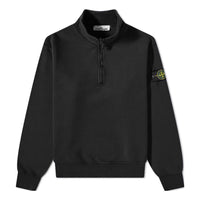 STONE ISLAND Garment Dyed Half Zip Sweatshirt 'Black' 101561951-A0029