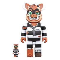 BE@RBRICK Scratch Black White Orange 100%+400% 'Black White Orange' BB-SCRATCH