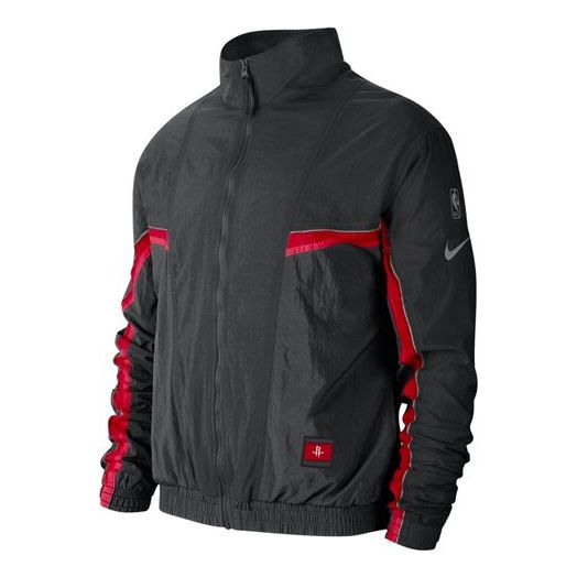 Nike NBA houston rockets Athleisure Casual Sports Stand Collar Jacket Black CJ7149-010