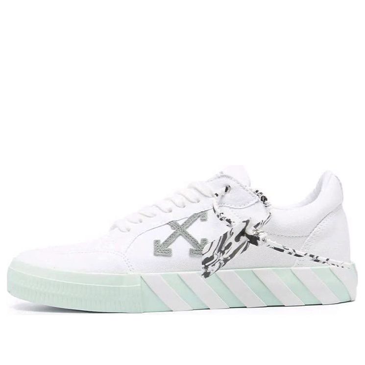 Off-White Low Vulcanized Canvas Sneaker 'White Green Orange' OMIA085F21FAB0010151