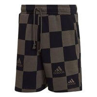 adidas Grid Casual Sports Shorts Couple Style Brown Black HU0299