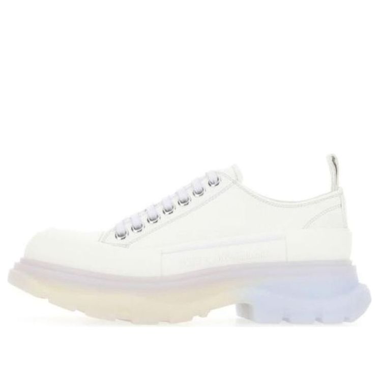 (WMNS) Alexander McQueen Tread Slick Low Lace Up Shoes 'White Multi' 697072W4TGN8892