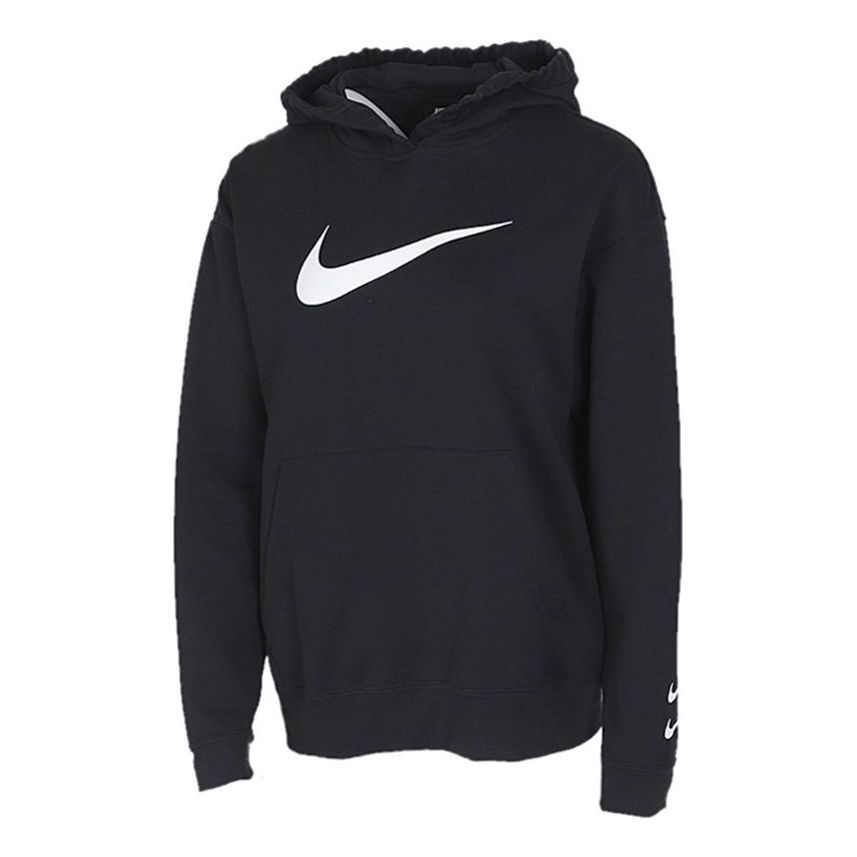 (WMNS) Nike Womens Swoosh French Terry Hoodie 'Black' CJ3762-010