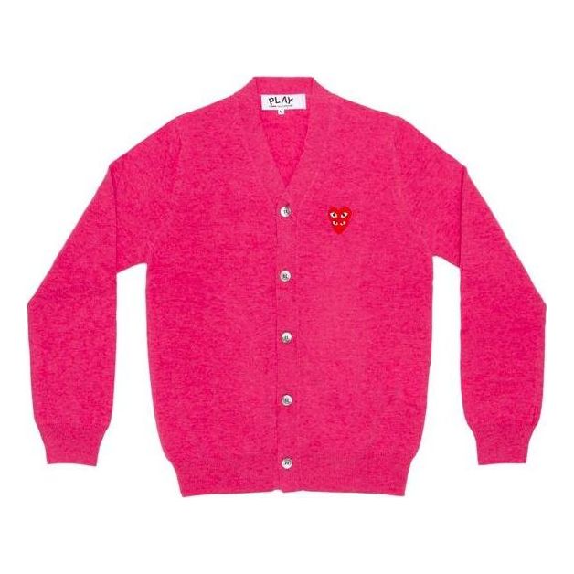 COMME des GARCONS PLAY Cardigan with Red Family Heart 'Pink' AZ-N076-051-4