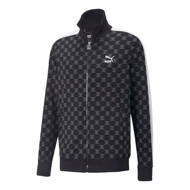 PUMA T7 Printed Full Zip Track Jacket 'Black' 537716-01