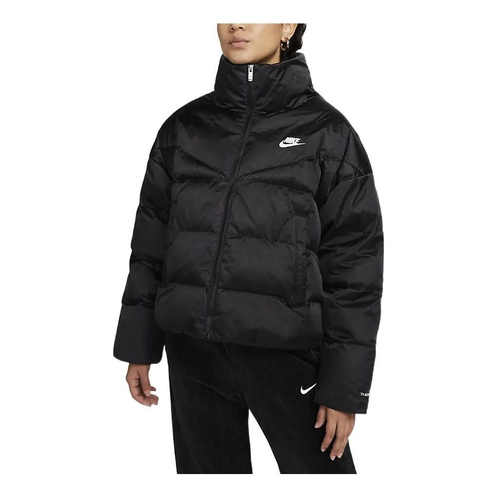 (WMNS) Nike Therma-fit City Series Synthetic Fill Shine Jacket 'Black' DQ6888-010