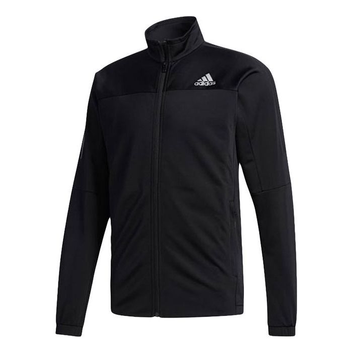 adidas 3s Knit Jkt Tennis Sports Stand Collar Jacket Black FS3771