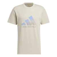 adidas Graphic T-Shirt Asia Sizing 'White Blue' JP4585