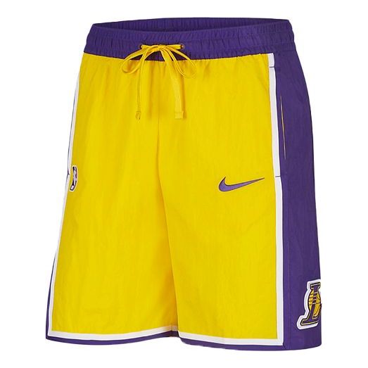 Nike Los Angeles Lakers Courtside Heritage Nba Lacing Sports Shorts Amarillo Yellow CV5603-728