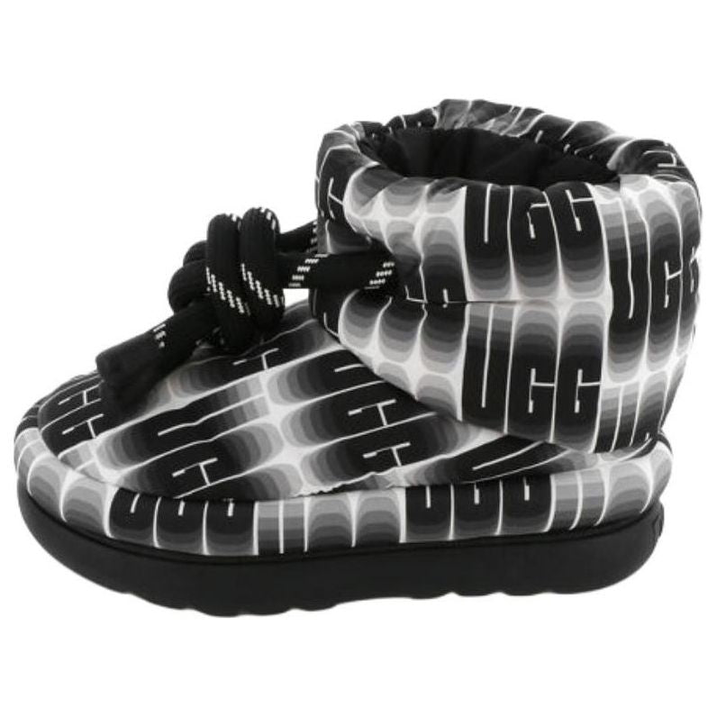 (WMNS) UGG Classic Maxi Wavelength Short Boot 'Black White' 1134610-BWHT