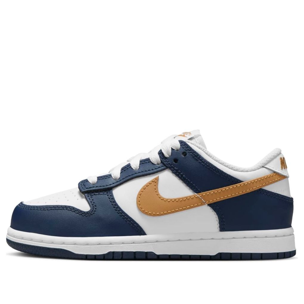 (PS) Nike Dunk Low 'White Midnight Navy Wheat' FB9108-111