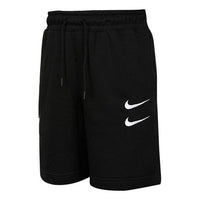 Nike Swoosh French Terry Short Alphabet Printing Casual Sports Shorts Black DB4958-010