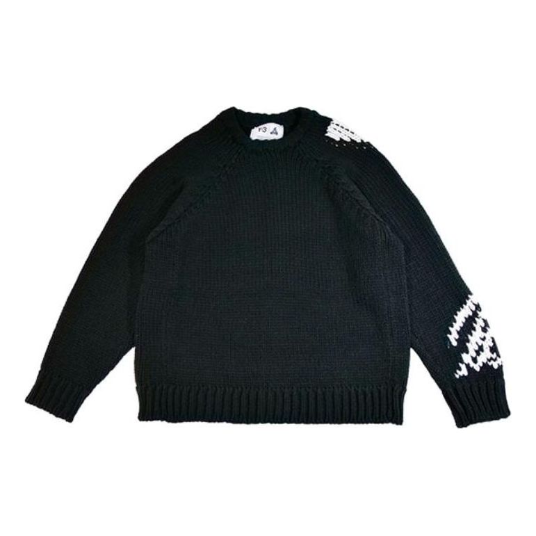adidas Y-3 x PALACE Skeleton Knit Sweatshirt 'Black' HN9883
