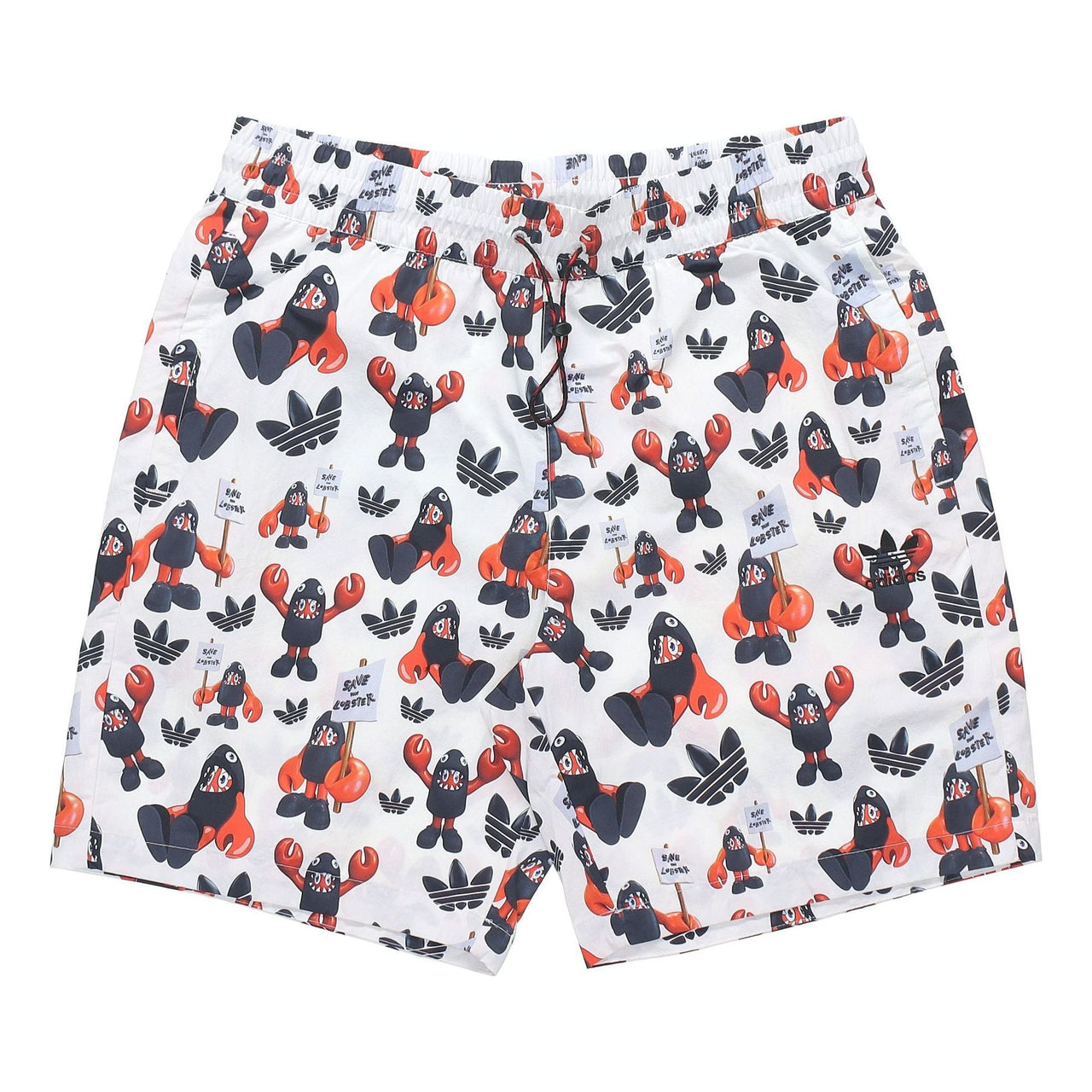 adidas originals Artist Shorts Dragon Printing Sports Breathable White HA4698