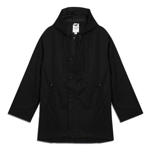Men's Y-3 CL NYL PARKA Straight hooded track Jacket Black FN3410