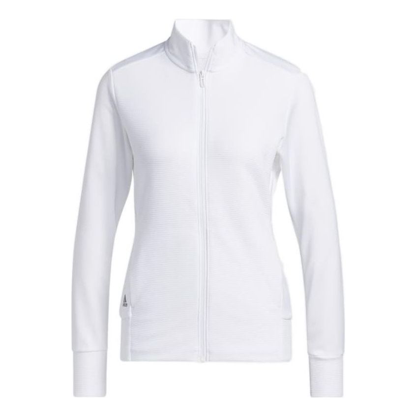 (WMNS) adidas Textured Full-Zip Jacket 'White' HA3400