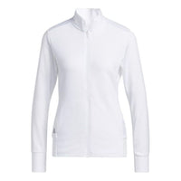 (WMNS) adidas Textured Full-Zip Jacket 'White' HA3400