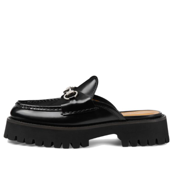(WMNS) Gucci Mule with Horsebit 'Black Leather' 764207-DS800-1000