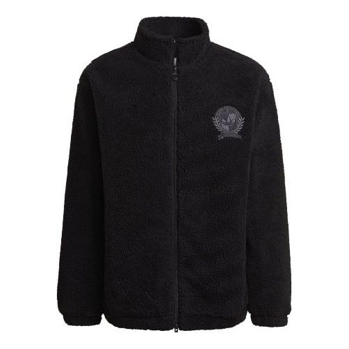 adidas originals C Crest Jacket Stay Warm polar fleece Stand Collar Black H32150