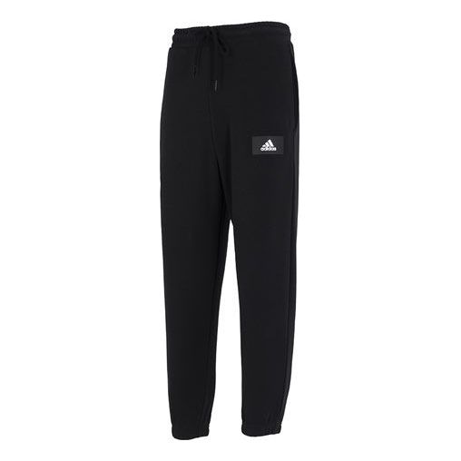 Men's adidas Knit Pants Label Logo Casual Sports Bundle Feet Long Pants/Trousers Autumn Black HZ7023