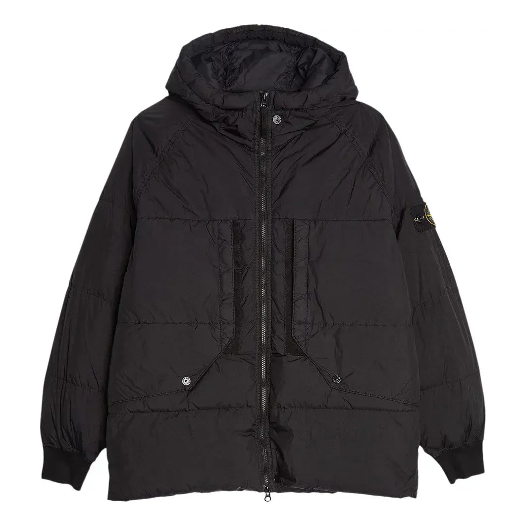 STONE ISLAND Crinkle Reps Hooded Down Jacket 'Black' 791540723-V0029