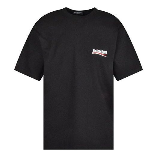Balenciaga Political Campaign T-Shirt Large Fit 'Black' 641675TKVJ11070