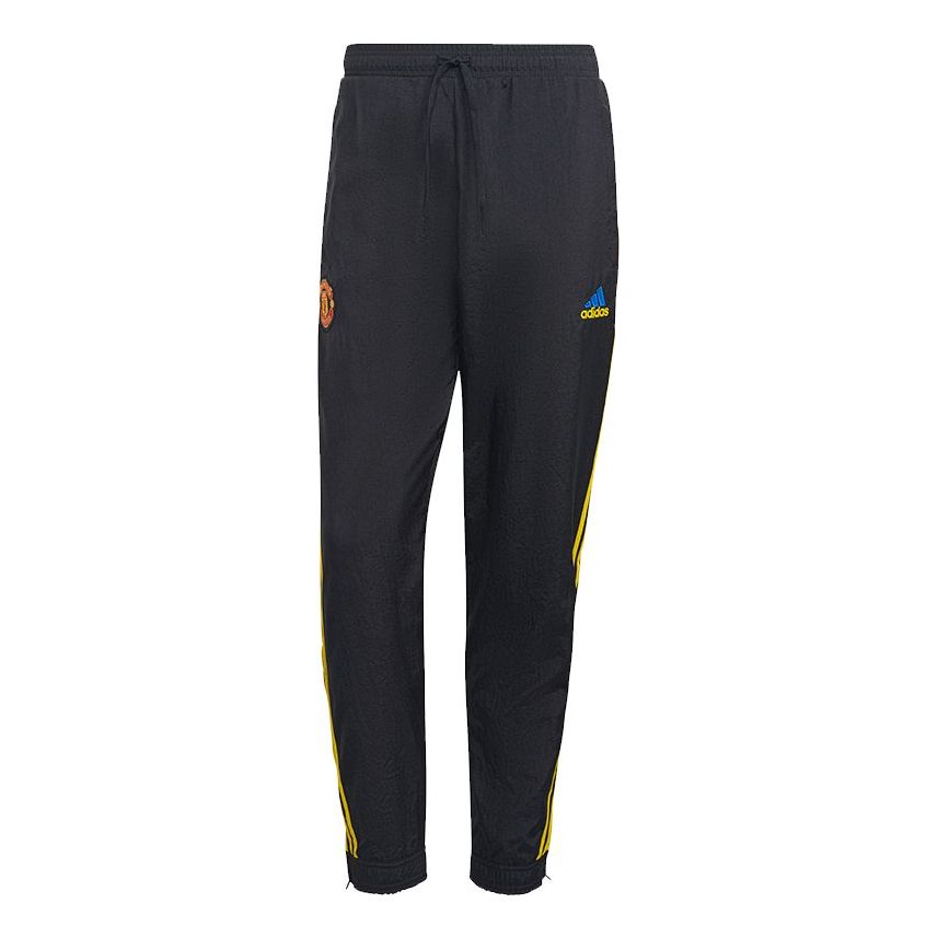 adidas Mufc Icon Wo Pn Contrasting Colors Soccer/Football Bundle Feet Sports Pants Black GR3878
