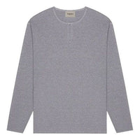 Fear of God Essentials FW20 Long Sleeve Henley Tee 'Grey' FOG-FW20-179