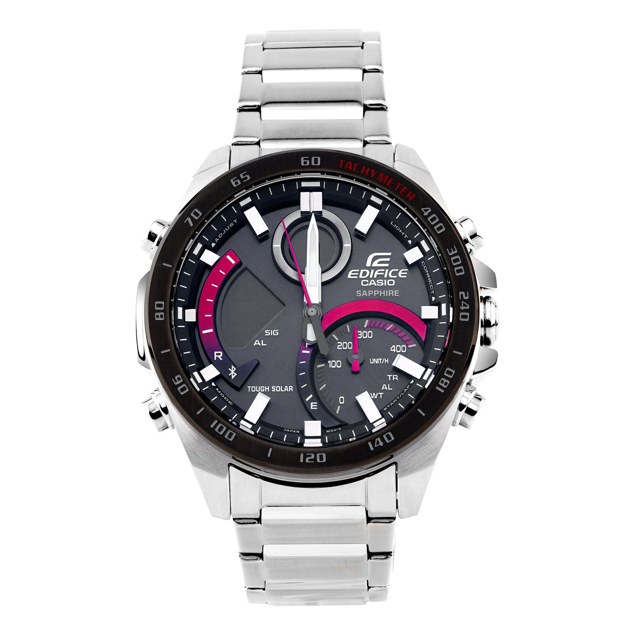 CASIO Male EDIFICE Japan / South Korea Fashion Silver Analog/Digital Combo ECB-900YDB-1AJF