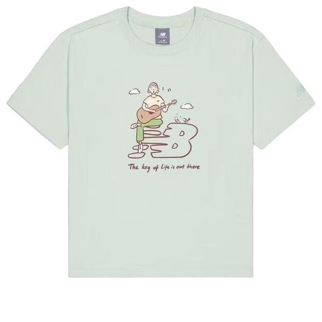(WMNS) New Balance x PK Illustration T-shirt 'Light Blue' NEE26092-MT