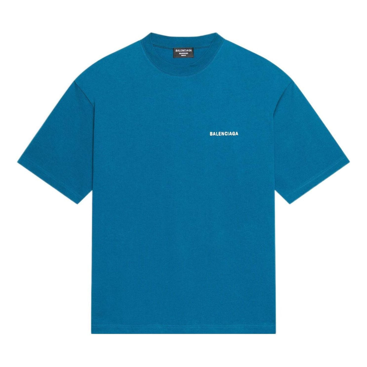 Balenciaga Logo T-Shirt Medium Fit 'Blue' 612966TLVB99567