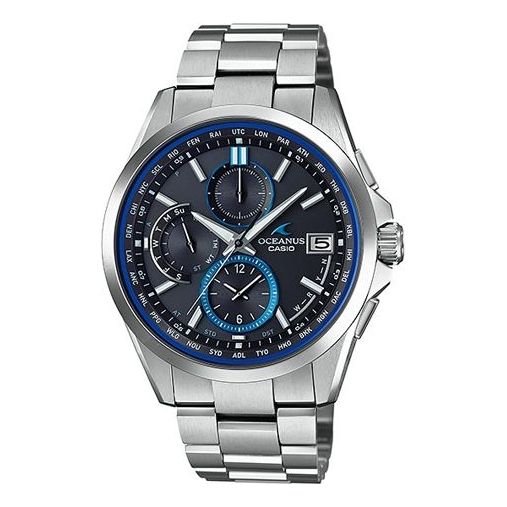 CASIO Solar Powered Quartz Waterproof Mens Blue Analog OCW-T2600-1A