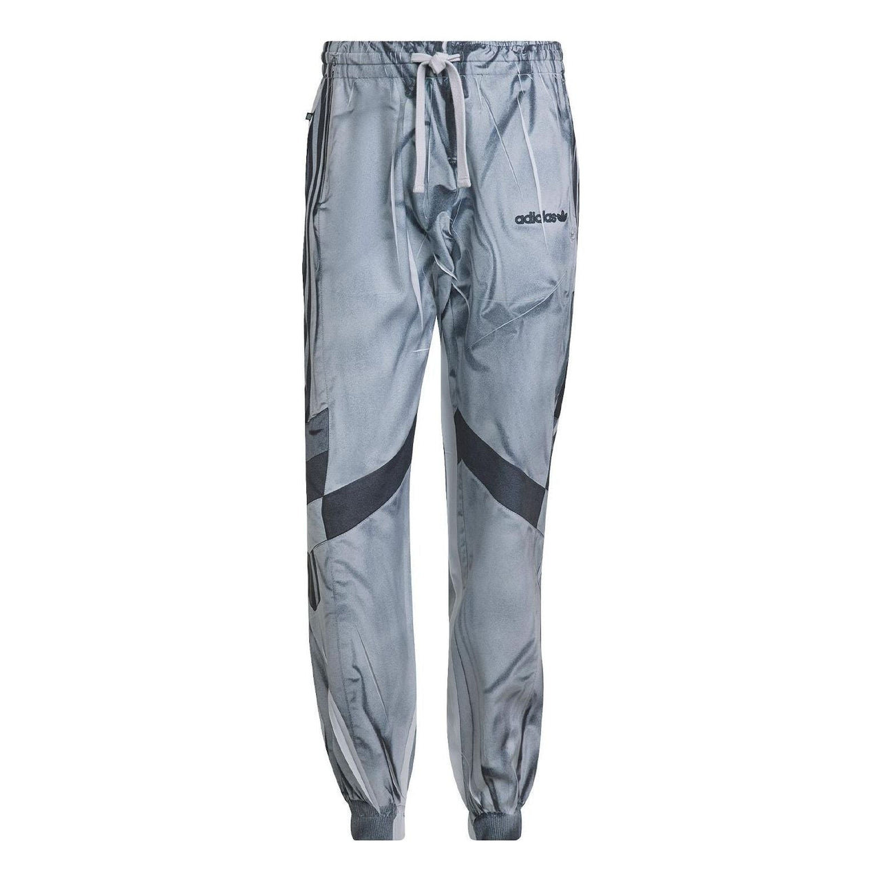 Men's adidas originals Logo Colorblock Printing Lacing Bundle Feet Sports Pants/Trousers/Joggers Gray HD2236