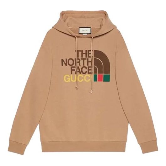 (WMNS) Gucci x The North Face Cotton Hoodie 'Brown' 615061-XJDBY-2597