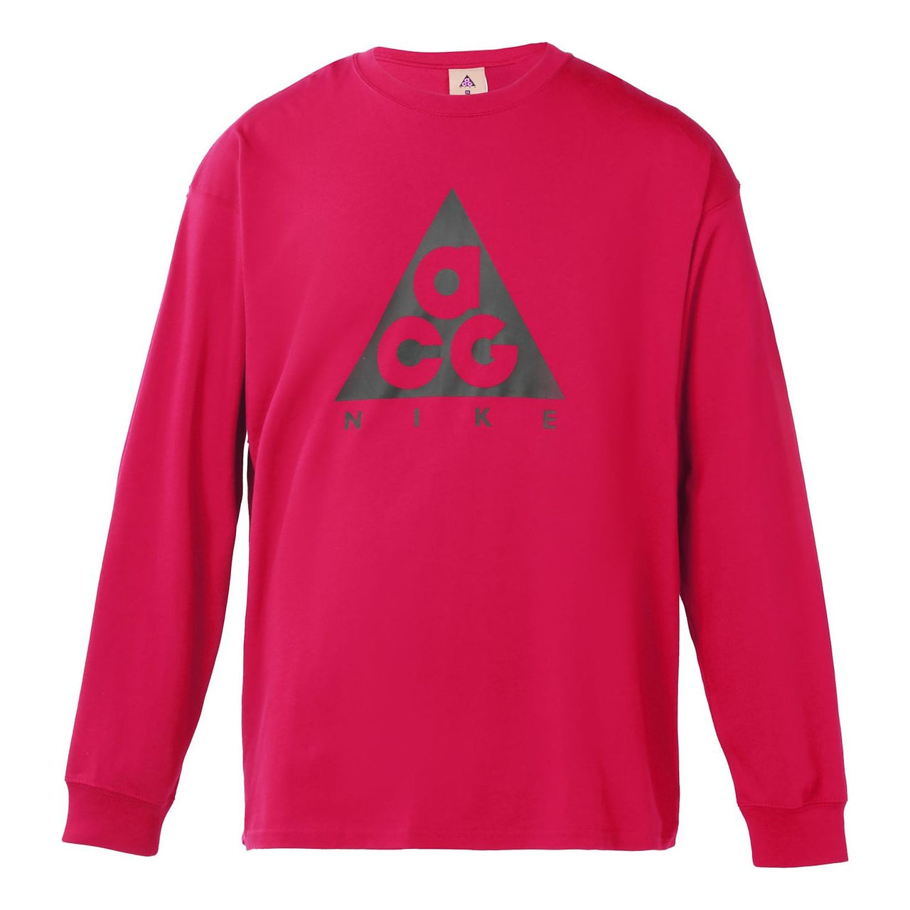 Men's Nike ACG Logo Printing Sports Round Neck Long Sleeves Wine Red T-Shirt BQ7203-620