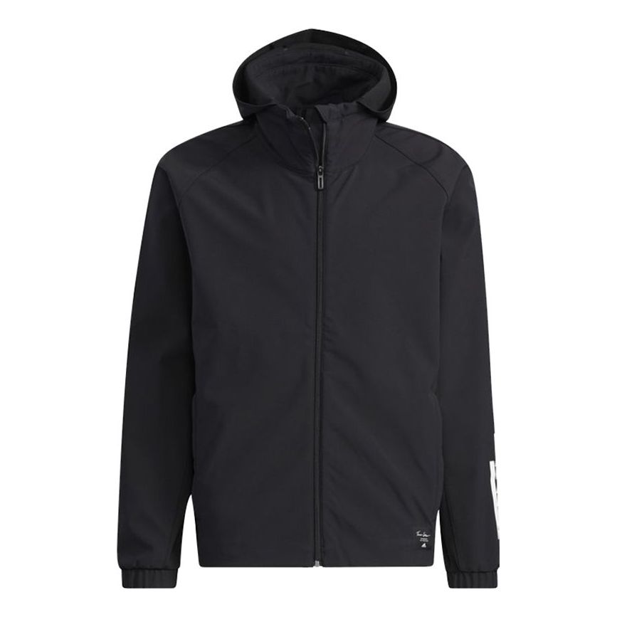 adidas Running Sports Training Hooded Jacket Black H40880