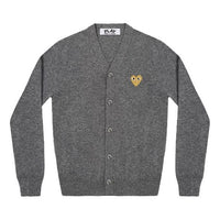 COMME des GARCONS PLAY Kint Cardigan Gold Emblem 'Grey' AZ-N050-051-3