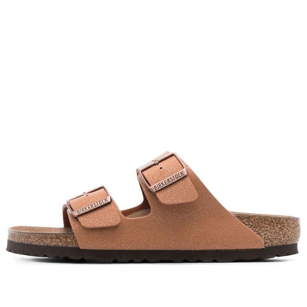 Birkenstock Arizona Vegan Birko-Flor Birkibuc Sandals 'Pecan' 1025006