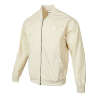 Men's Nike Solid Color Embroidered Logo Zipper Jacket Autumn Yellow DQ4590-206