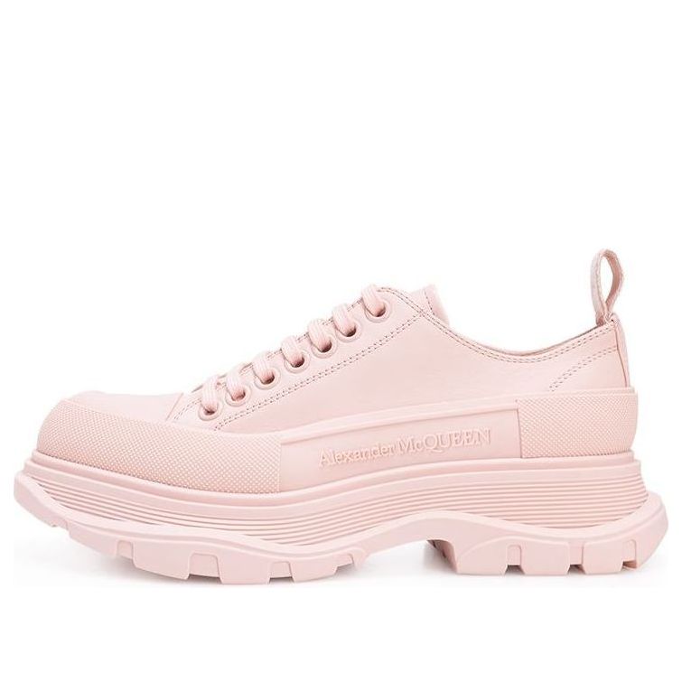(WMNS) Alexander McQueen Tread Slick Lace Up Low 'Pink' 633902WHZ627129