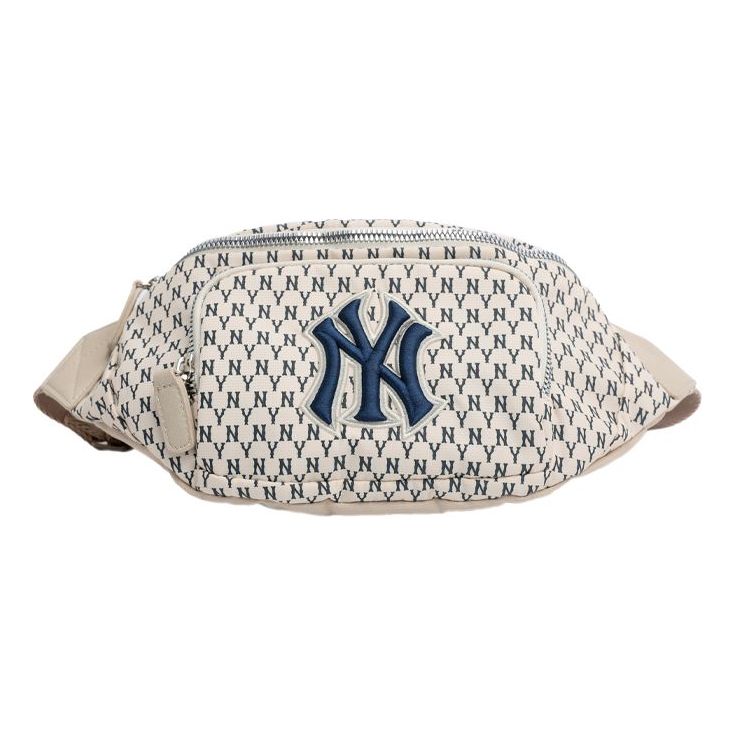 MLB Monogram Series Retro Full Print NY New York Yankees Casual Classic fanny pack White 32BGC9941-50I